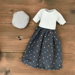 リカちゃん服　星のロングワンピースコーデ