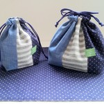 ランチ3点セット　紺色星柄