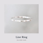 《Line》シルバー925 槌目リング