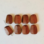 Brown Trapezoid Faceted Wood Beads