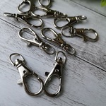在庫処分）３０個 ナスカン シルバー 　サイズ：35mm 銀色 ハッピークラフト / happycraft