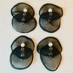 Black See-through Pearl Pendant Tops
