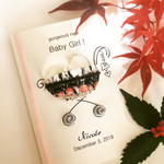 出産お祝いカード(女の子用）Baby buggy ☆無料でお名前・日付入れカスタムオーダー