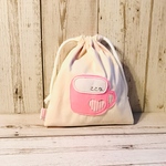 コップ袋♡ ピンク♡コップ入れ　送料込み　名入れ無料