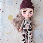 ＊牛オーバーオール＊３点セット＊1234＊ブライスアウトフィット＊ blythe outfit＊ブライス ＊
