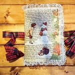 10🌈 handmadejournal(A5サイズ フリルクリスマスジャンクジャーナル)