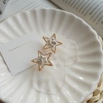 ホワイトstar bijou＊ドイツ製クリアプレート ピアス&イヤリング