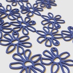 2個　フラワーチャーム 青