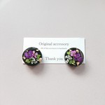 再販♡小さい black flower イヤリングorピアス
