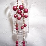 スワロフスキーパール シンプルロングピアス7 定形外送料無料