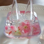 ~春待ち桜の~ハーバリウム的リングピロー省スペース