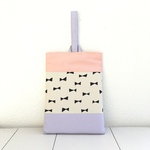 ribbon×pastel colour＊シューズバッグ＊上履き入れ