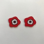 赤のアネモネ＊ピアス/イヤリング
