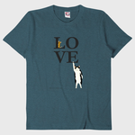 Tシャツ　ねずみと猫　デニムカラー