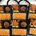 ほぐし鮭弁当のヘアゴム♡エビフライ&ハンバーグ