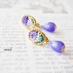 刺繍＆ビーズ刺繍のイヤリング №064