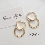 モノトーンチャームとリング  ピアス  イヤリング