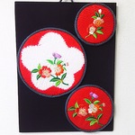 ちりめん細工    刺繍の桜   壁掛け