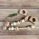 ◎Natural wood◎【お名前キューブ】おしゃぶり・おもちゃホルダー
