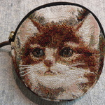 猫のゴブラン織り　まんまるポーチ（Ｕbrand 506-60）