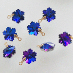サンキャッチャー　雪の結晶【サファイヤ】10個で330円