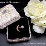残り1点　月の光・レインボームーンストーンのcrescent moon リング【シルバー】