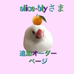 alice-blyさま 追加オーダーページ
