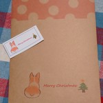 コーギークリスマスラッピング封筒シールつき