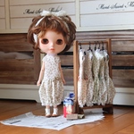 お花柄かぼちゃロングワンピース・ピンク花柄