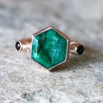 SALE＊古代スタイル＊エメラルド　指輪＊8号　SV