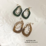 ☆大振り☆マット＆キラキラフープピアス／イヤリング☆