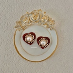 (492)レトロハートピアス