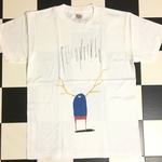 立派な角のモンスターTシャツ ホワイト