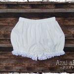 ショート丈レースドロワーズ白☆かぼちゃパンツ【定番商品】