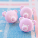 くまちゃんのボタン(3個)　ピンク　フランス製