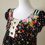 お花畑みたいなワンピースとバッグのセット