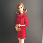 赤ワンピース【Barbie FR PoppyParker Misaki 1/6ドール服】