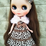 ブライスサイズヒョウ柄ドレスセット