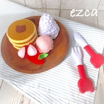 【再販】フェルトままごと𓍯パンケーキセット(いちご)