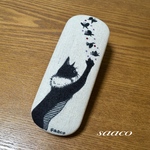 メガネケース「ちょうちょと黒猫」