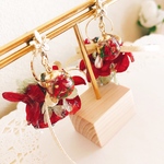  四季彩飴玉『Xmascarol』の花束ピアス