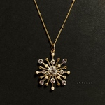 ❄クリスタルパールペンダントネックレス