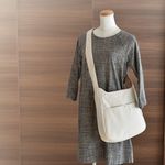 【アトム**様ご予約品】まるみショルダー◇生成り帆布◇ファスナー付き