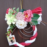 セール！ しめ縄リース 紅白
