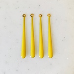 Yellow Enameled Long Drop Pendant Tops