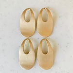 Matte Gold Wavy Drop Pendant Tops