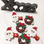 クリスマスベビーヘアクリップ2点セット