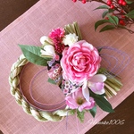 M様ご注文のお品♡ しめ縄リース＊マムと花金鳳花