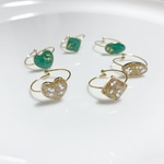 シンプル ring グリーン・ゴールド