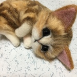 羊毛フェルト　子猫